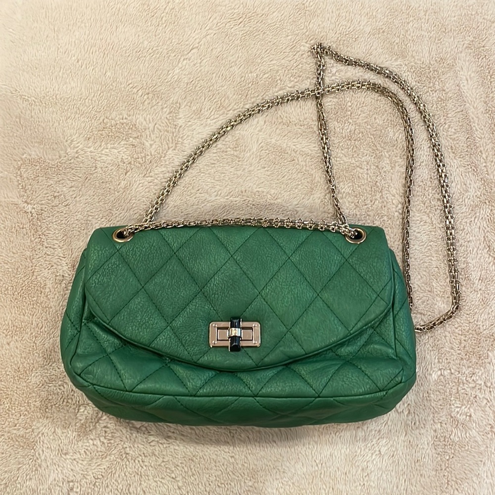 Green Lattice Shoulder/Crossbody Bag